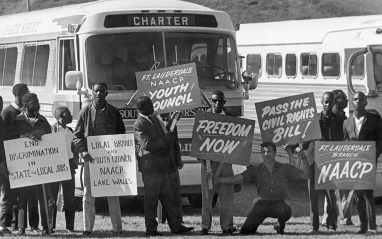 demonstration - Charter Service Charter End Discrimination In State Local Jobs Sout Local Branch And Youth Council Naacp Lake Wales Ft. Lauderdale Naacp Youth Ouncil Vrs Pass The Freedom Civil Rights Lit Now Bill! Ft. Lauderdale Branch Naacp